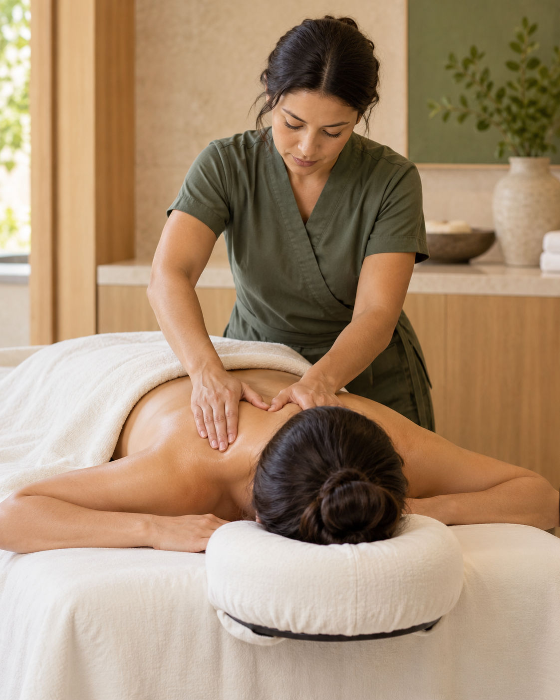 Illustrative concept image of therapeutic massage
